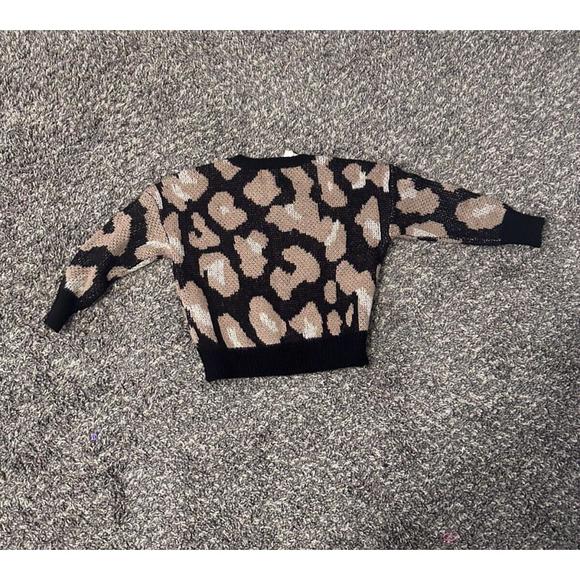 GB Girls Sweater Size 4T Animal Print Leopard Gianni Bini - Picture 3 of 4